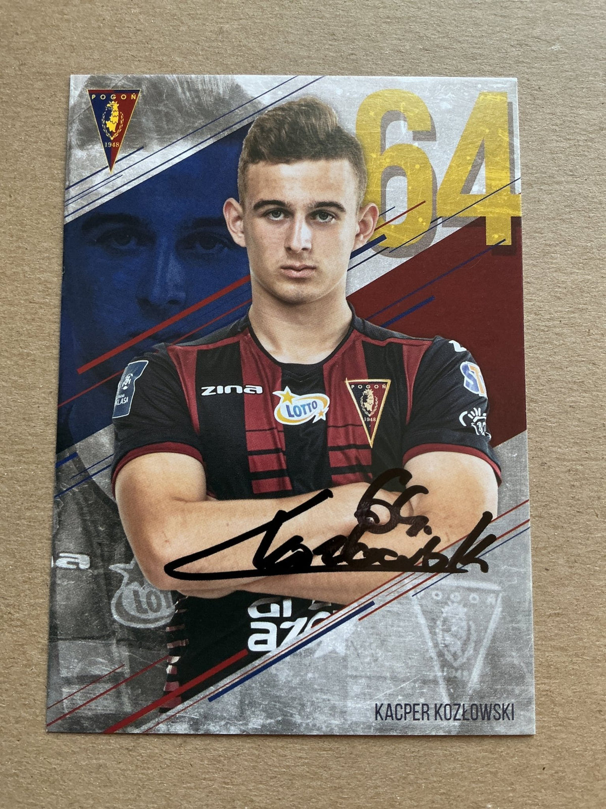 Kacper Kozłowski, Poland 🇵🇱 Pogon Szczecin 2019/20 hand signed - Autographs-World