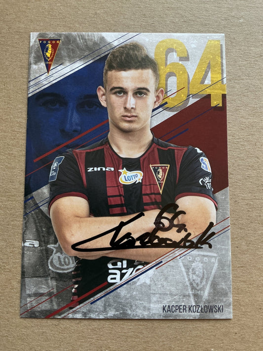 Kacper Kozłowski, Poland 🇵🇱 Pogon Szczecin 2019/20 hand signed - Autographs-World