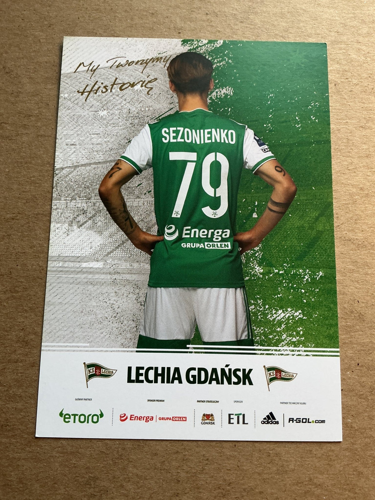 Kacper Sezonienko, Poland 🇵🇱 Lechia Gdansk 2022/23 hand signed - Autographs-World