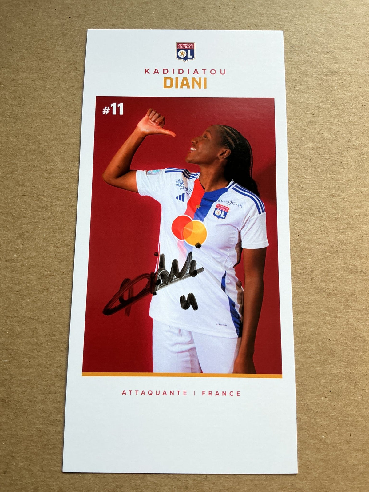 Kadiatou Diani, France 🇫🇷 Olympique Lyon 2024/25 hand signed - Autographs-World