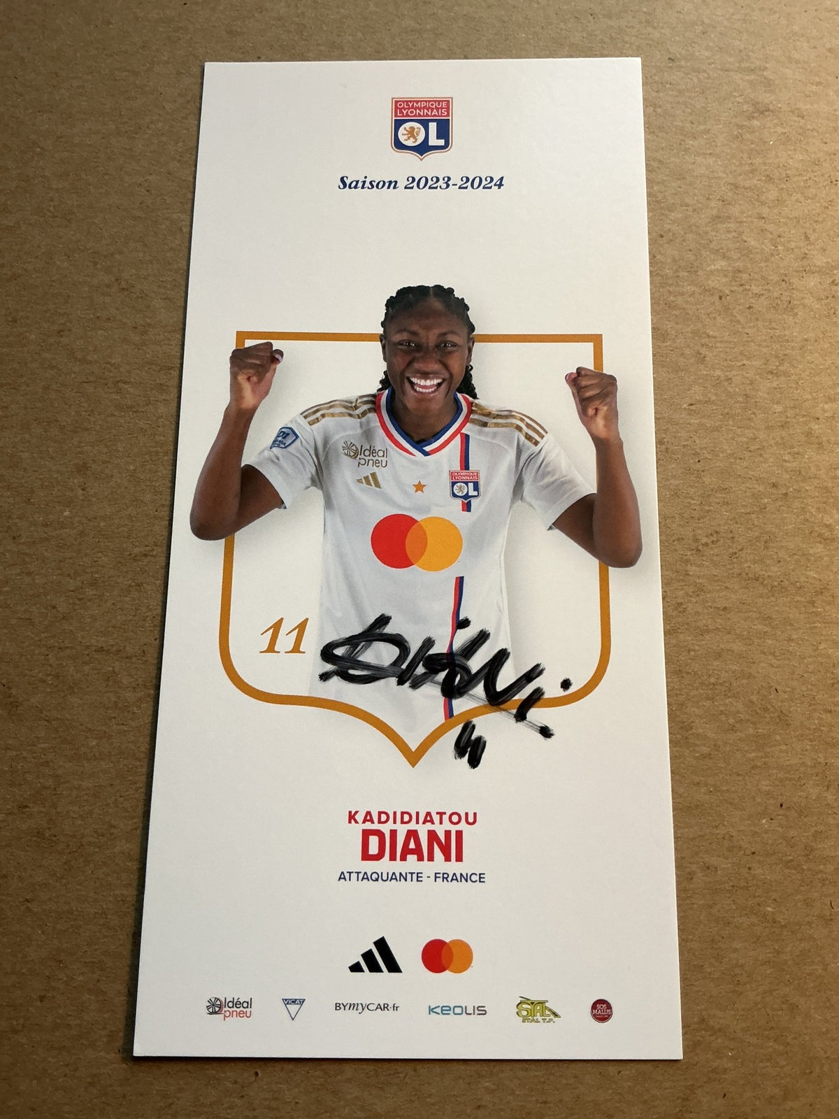 Kadidiatou Diani, France 🇫🇷 Olympique Lyon 2023/24 hand signed - Autographs-World