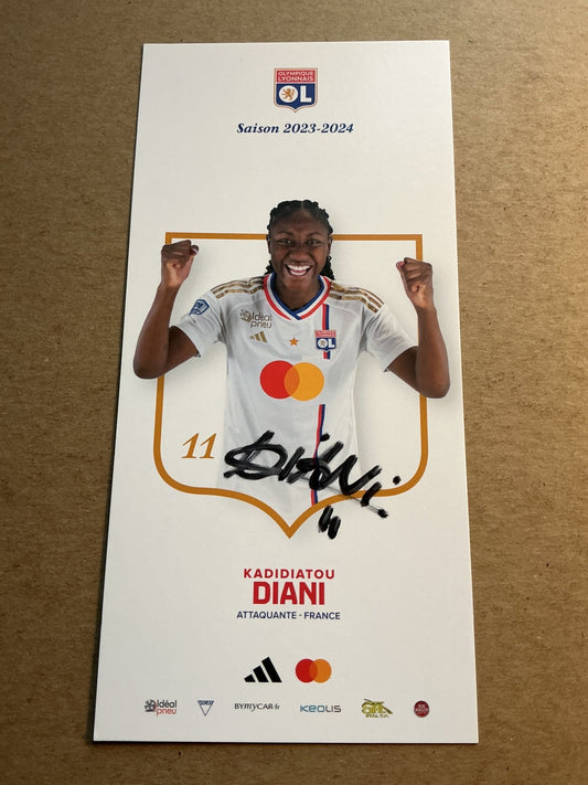 Kadidiatou Diani, France 🇫🇷 Olympique Lyon 2023/24 hand signed - Autographs-World