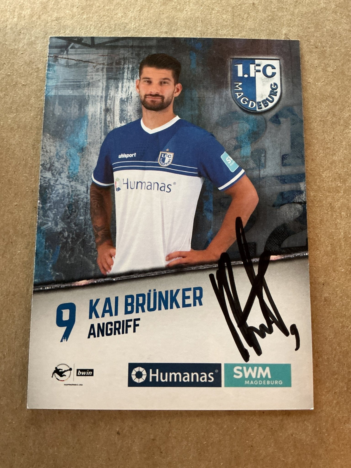 Kai Brünker, Germany 🇩🇪 1.FC Magdeburg 2021/22 hand signed - Autographs-World