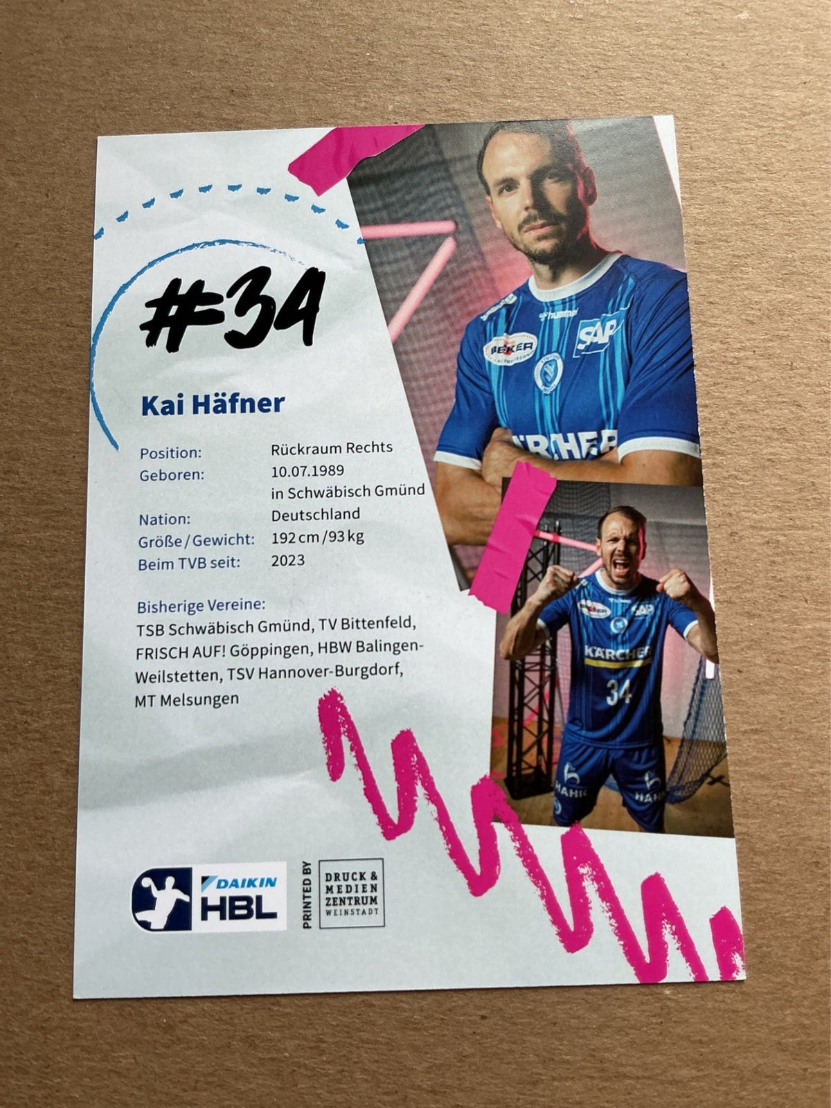 Kai Häfner, Germany 🇩🇪 TVB 1898 Stuttgart 2024/25 hand signed - Autographs-World