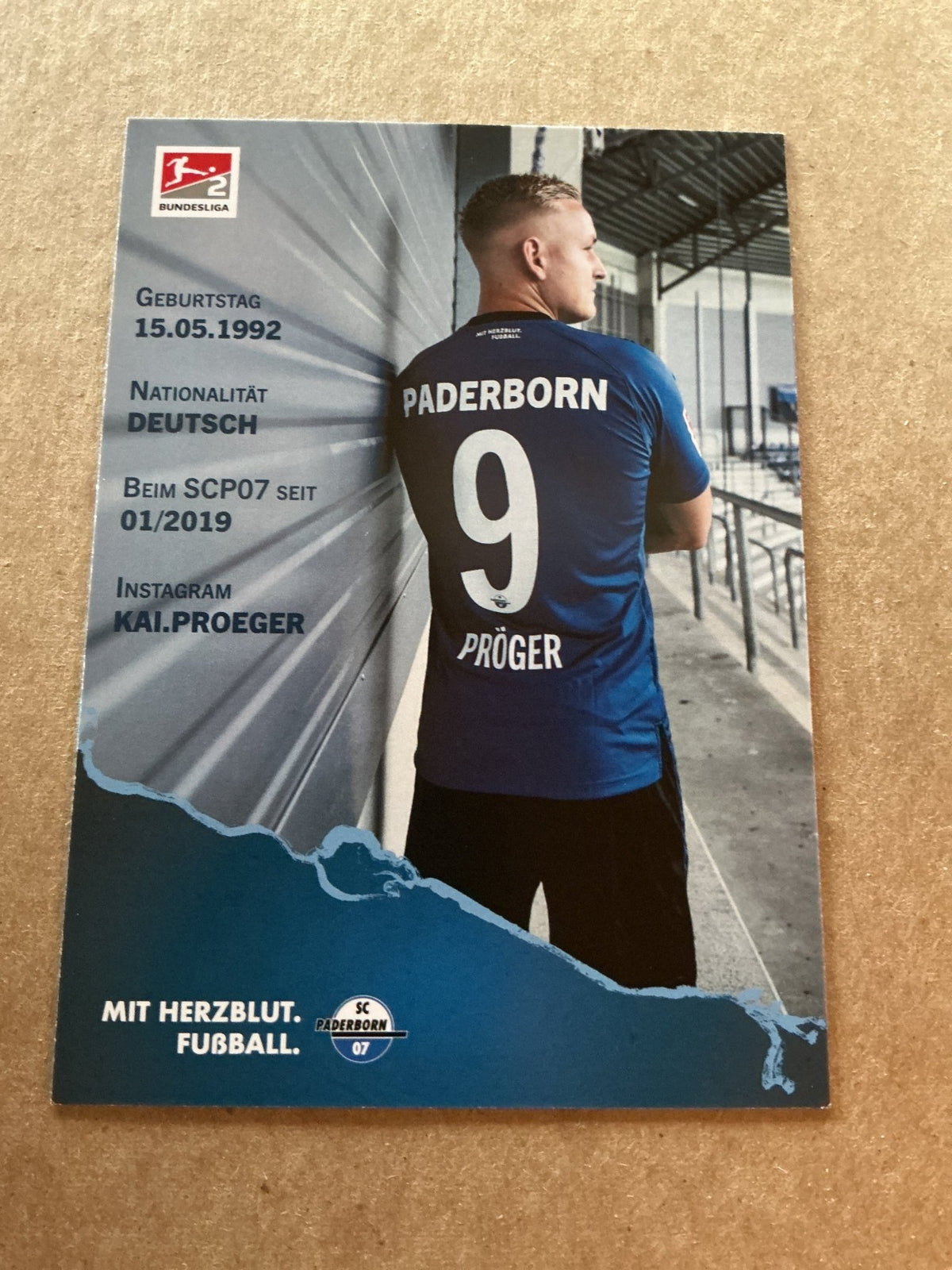 Kai Pröger, Germany 🇩🇪 SC Paderborn 2021/22 hand signed - Autographs-World