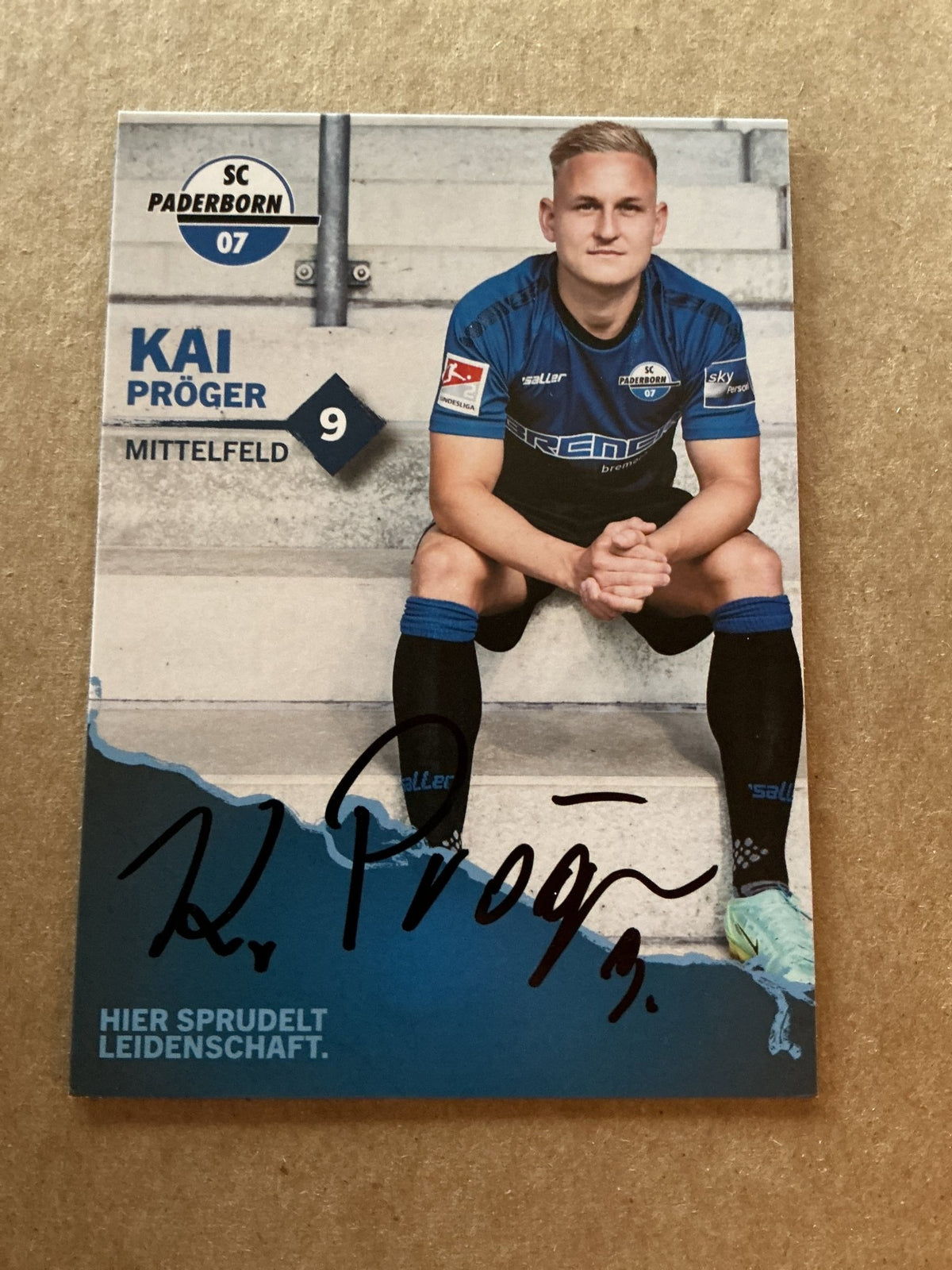 Kai Pröger, Germany 🇩🇪 SC Paderborn 2021/22 hand signed - Autographs-World