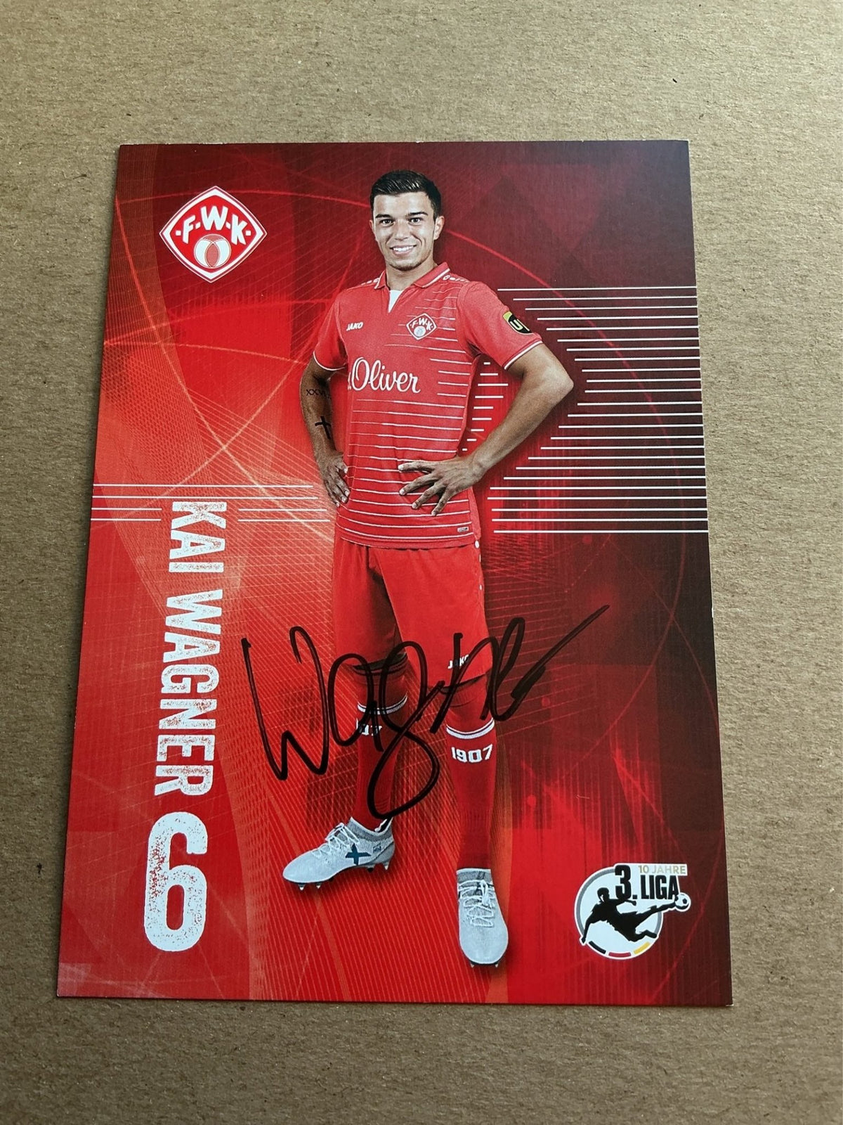 Kai Wagner, Germany 🇩🇪 FC Würzburger Kickers 2017/18 hand signed - Autographs-World