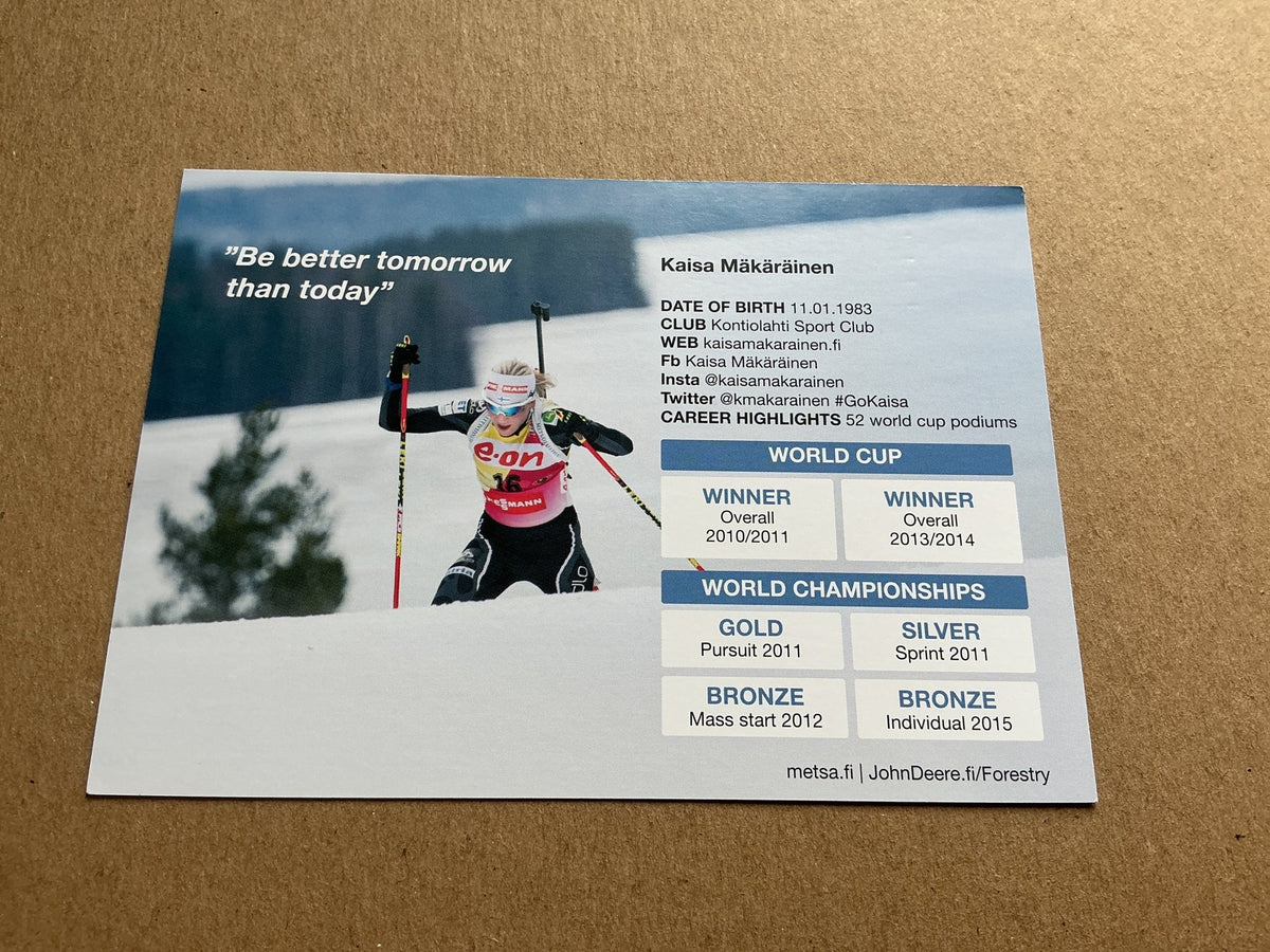Kaisa Mäkäräinen, Finland 🇫🇮 Biathlon Winter 2021/22 hand signed - Autographs-World