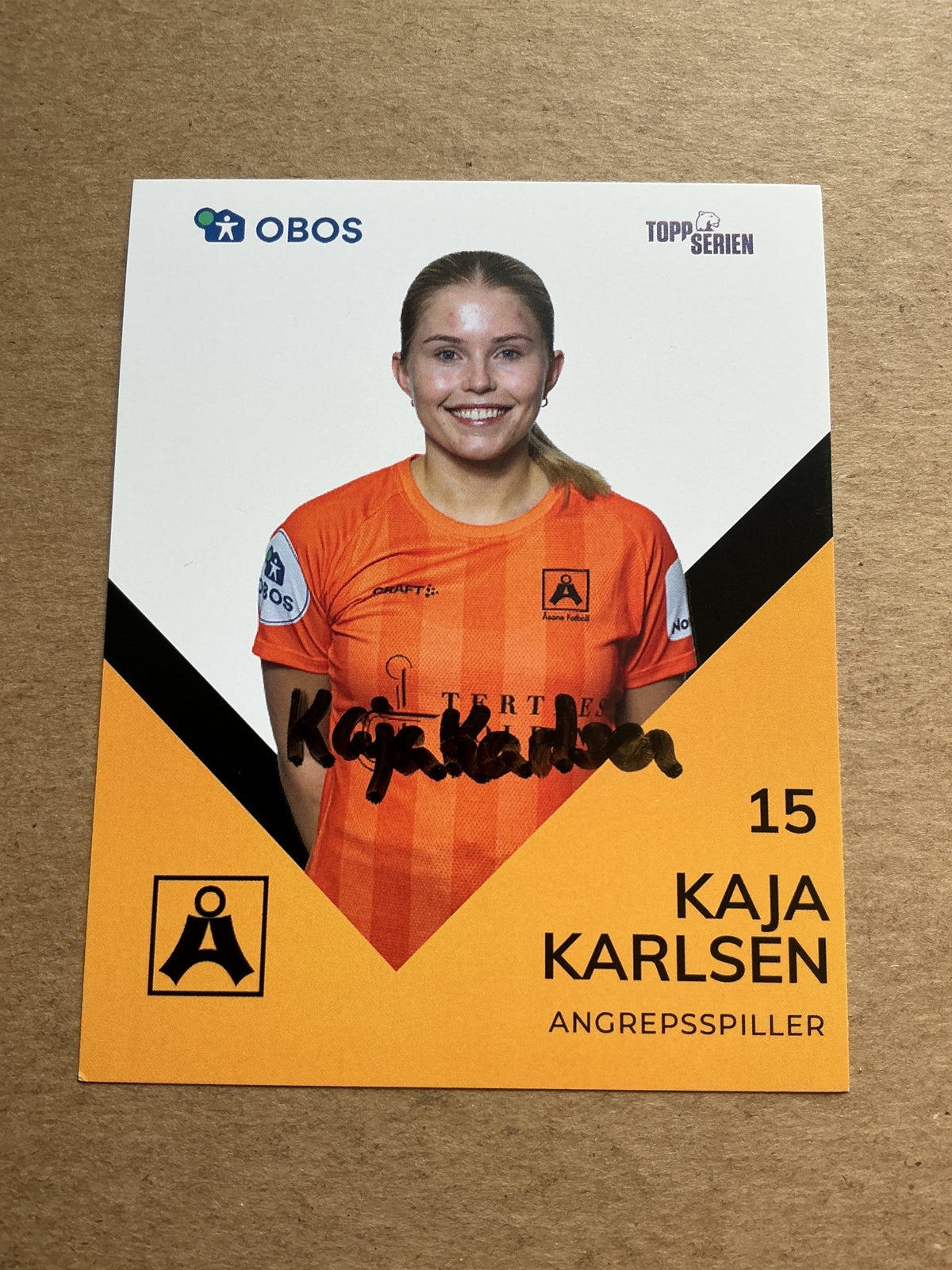 Kaja Karlsen, Norway 🇳🇴 Åsane 2024/25 hand signed - Autographs-World