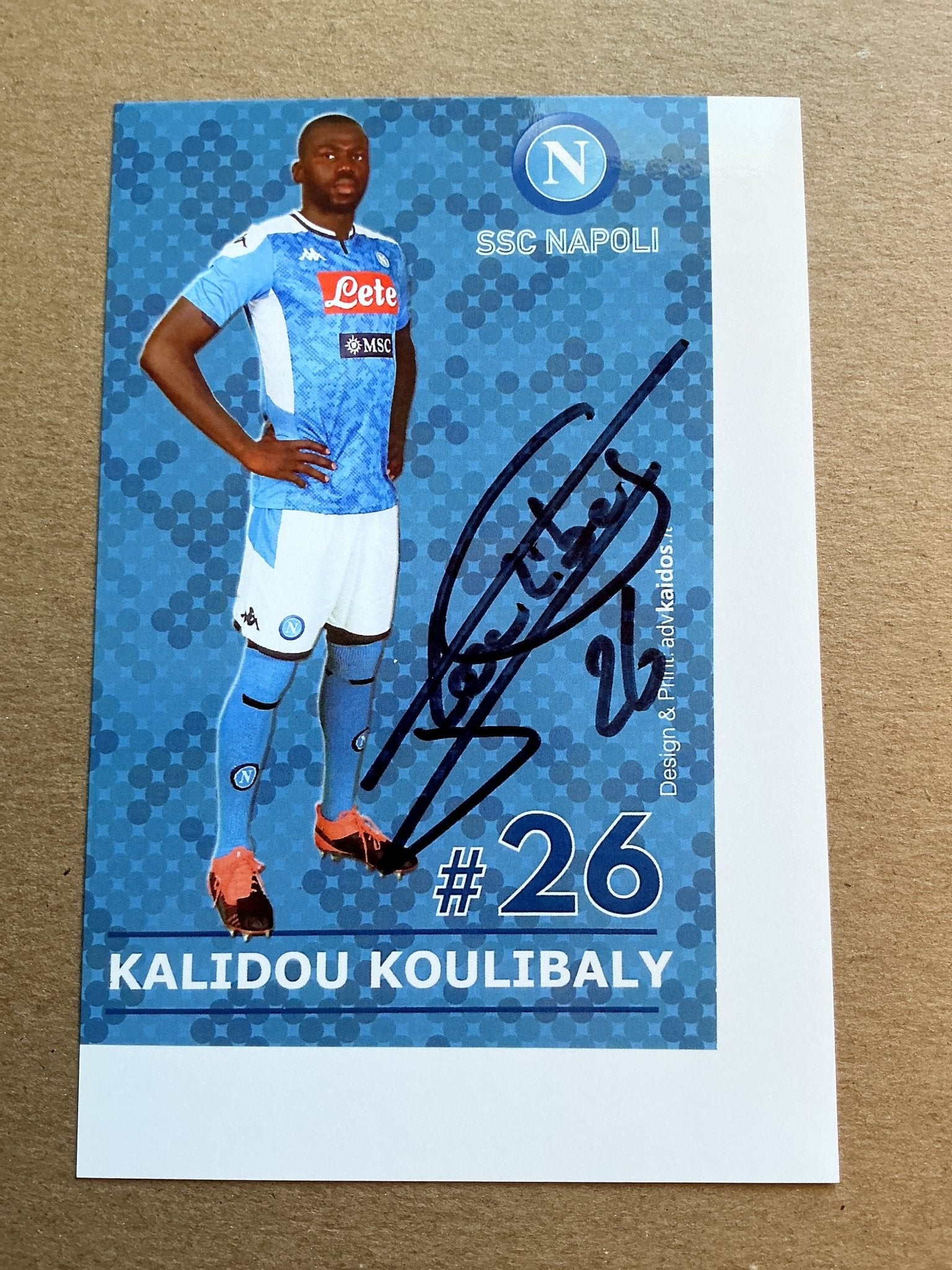 Kalidou Koulibaly, Senegal 🇸🇳 SSC Napoli 2019/20 hand signed - Autographs-World