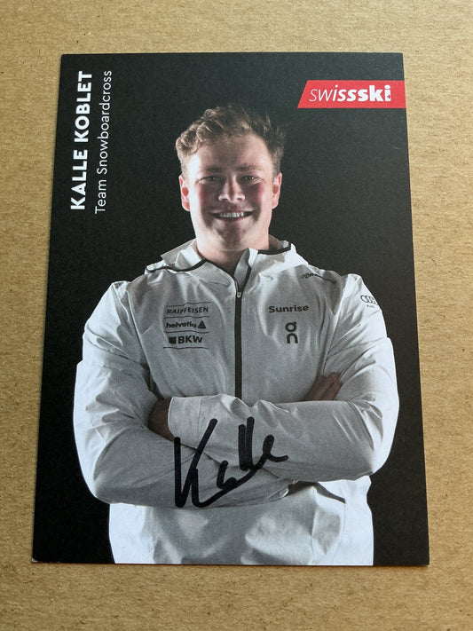 Kalle Koblet, Switzerland 🇨🇭Snowboard Winter Sports 2024/25 hand signed - Autographs-World