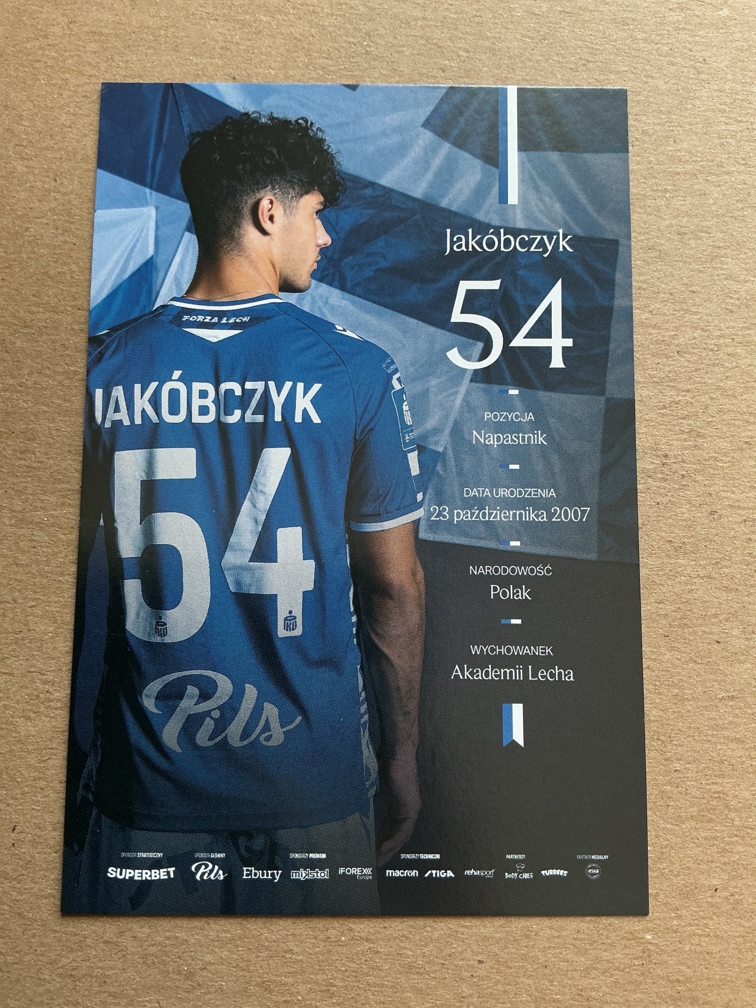 Kamil Jakóbczyk, Poland 🇵🇱 Lech Poznán 2025/26 hand signed - Autographs-World