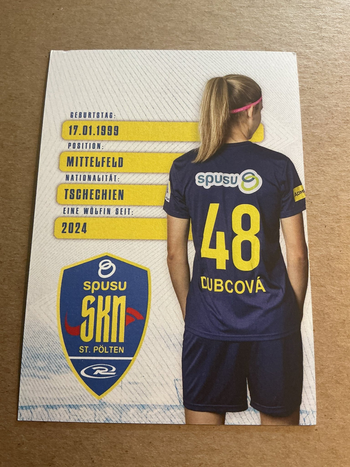 Kamila Dubcova, Czech Republic 🇨🇿 SKN St. Pölten 2024/25 hand signed - Autographs-World