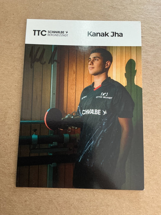Kanak Jha, USA 🇺🇸 Table Tennis Summer Olympics 2024 hand signed - Autographs-World
