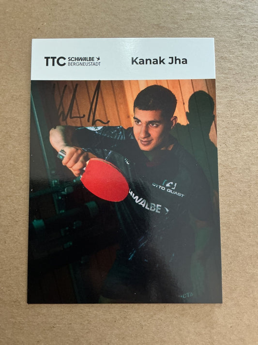 Kanak Jha, USA 🇺🇸 Table Tennis Summer Olympics 2024 hand signed - Autographs-World