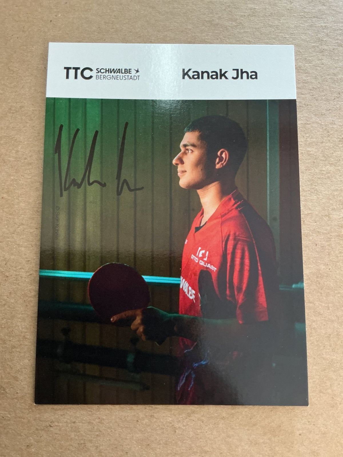 Kanak Jha, USA 🇺🇸 Table Tennis Summer Olympics 2024 hand signed - Autographs-World