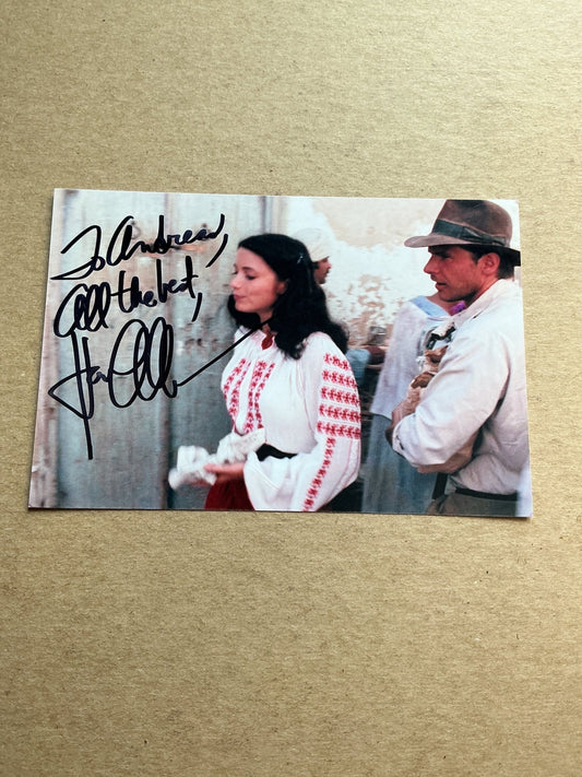 Karen Allen, USA 🇺🇸 Actress hand signed - Autographs-World