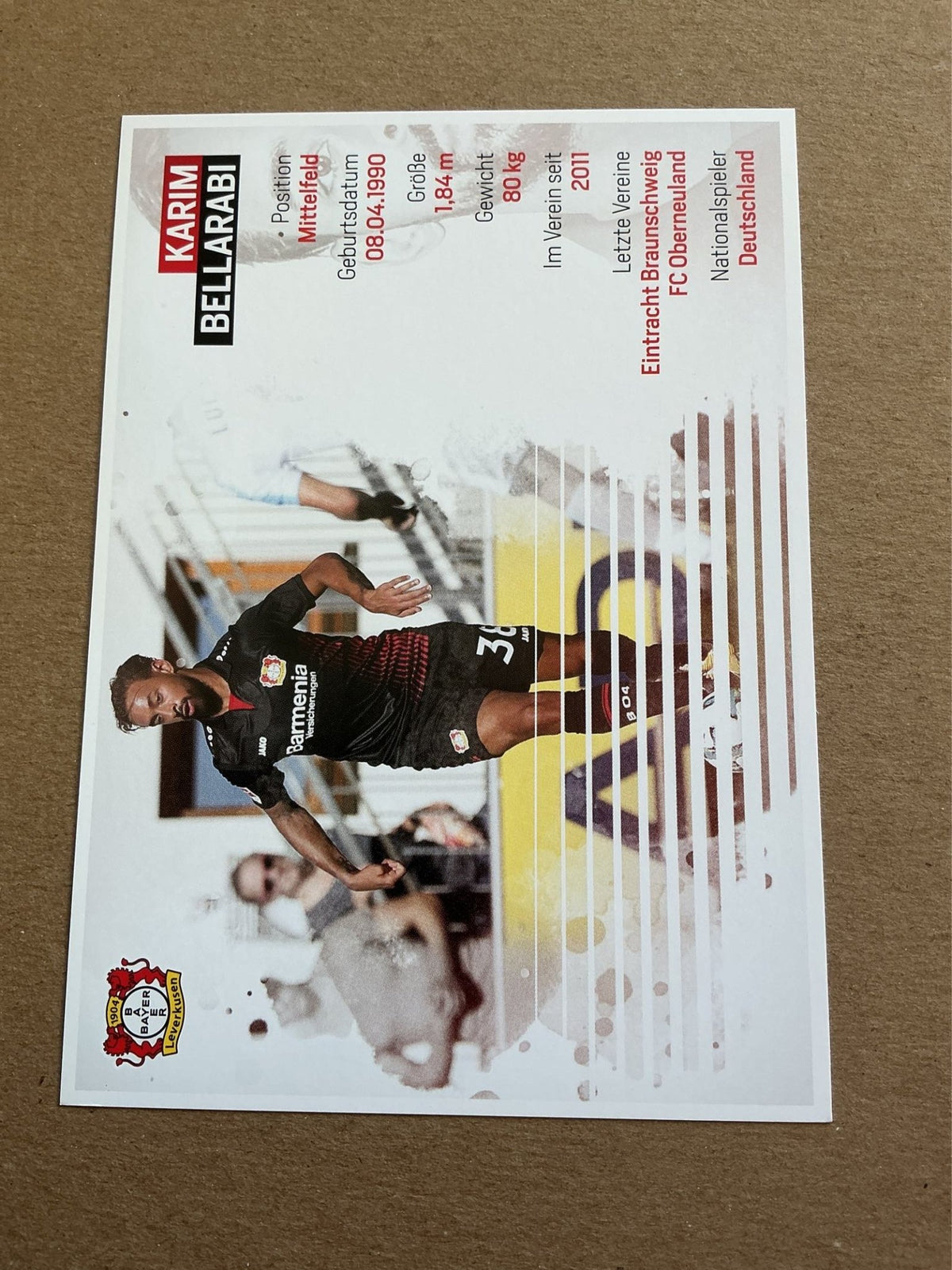 Karim Bellarabi, Germany 🇩🇪 Bayer 04 Leverkusen 2017/18 hand signed - Autographs-World