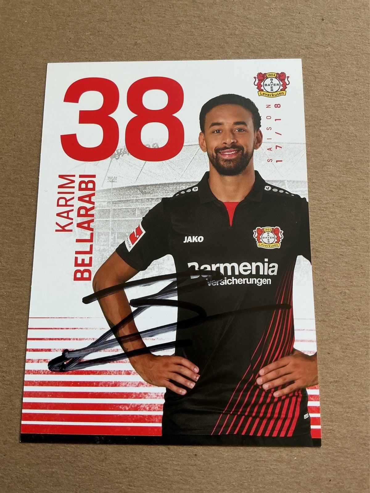 Karim Bellarabi, Germany 🇩🇪 Bayer 04 Leverkusen 2017/18 hand signed - Autographs-World