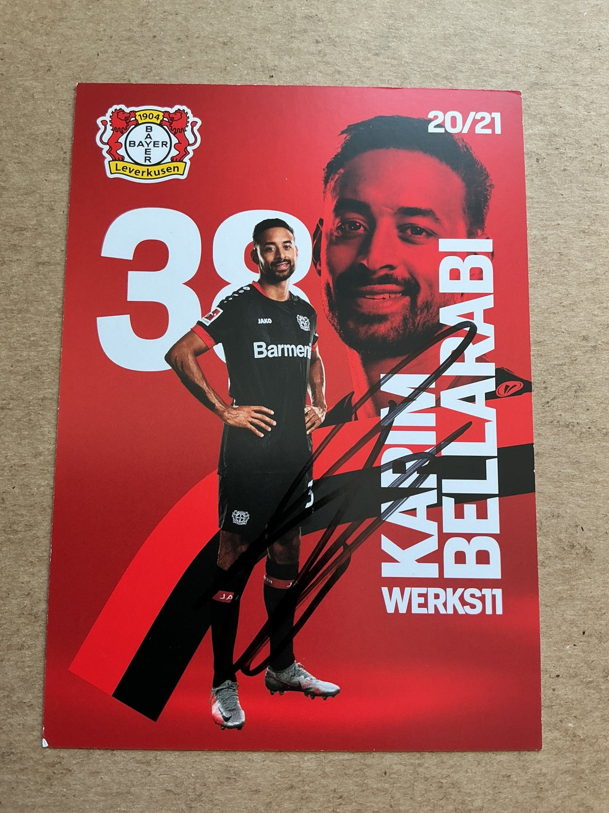 Karim Bellarabi, Germany 🇩🇪 Bayer 04 Leverkusen 2020/21 hand signed - Autographs-World