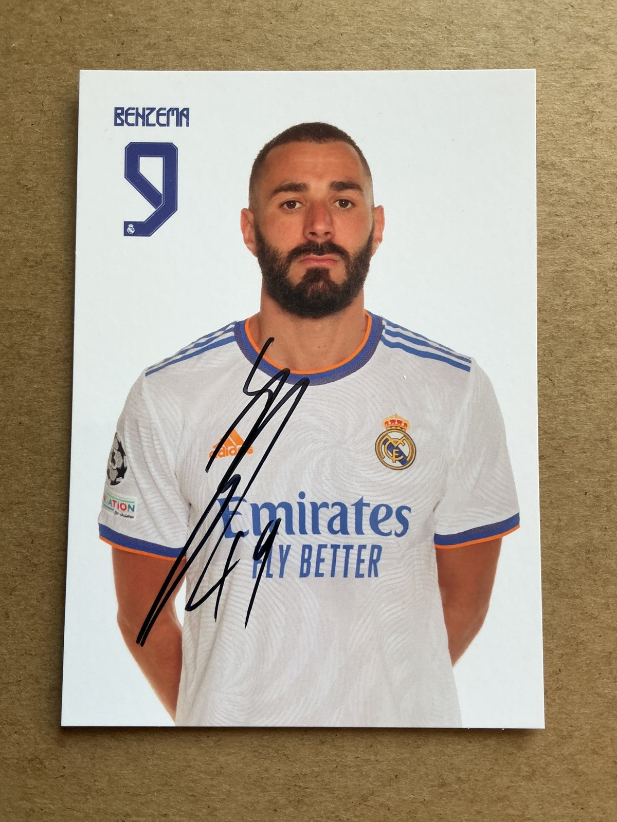 Karim Benzema, France 🇫🇷 Real Madrid 2021/22 hand signed - Autographs-World