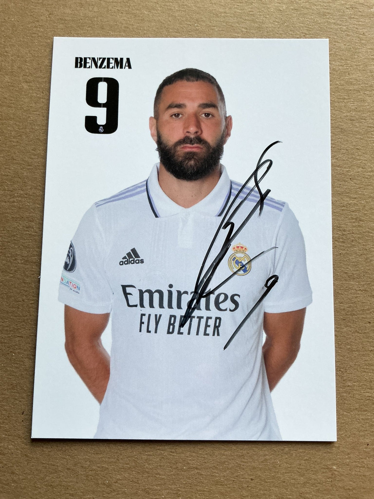 Karim Benzema, France 🇫🇷 Real Madrid 2022/23 hand signed - Autographs-World