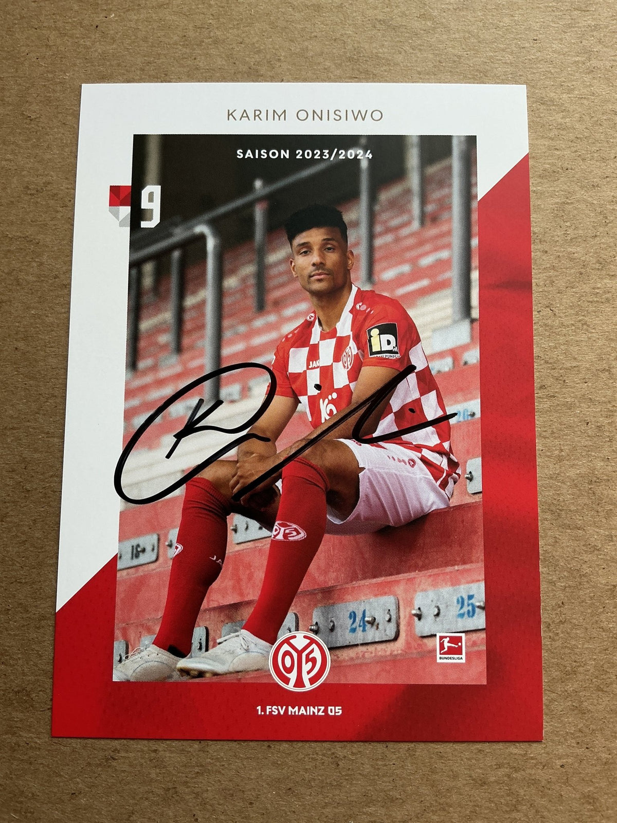 Karim Onisiwo, Austria 🇦🇹 FSV Mainz 05 2023/24 hand signed - Autographs-World