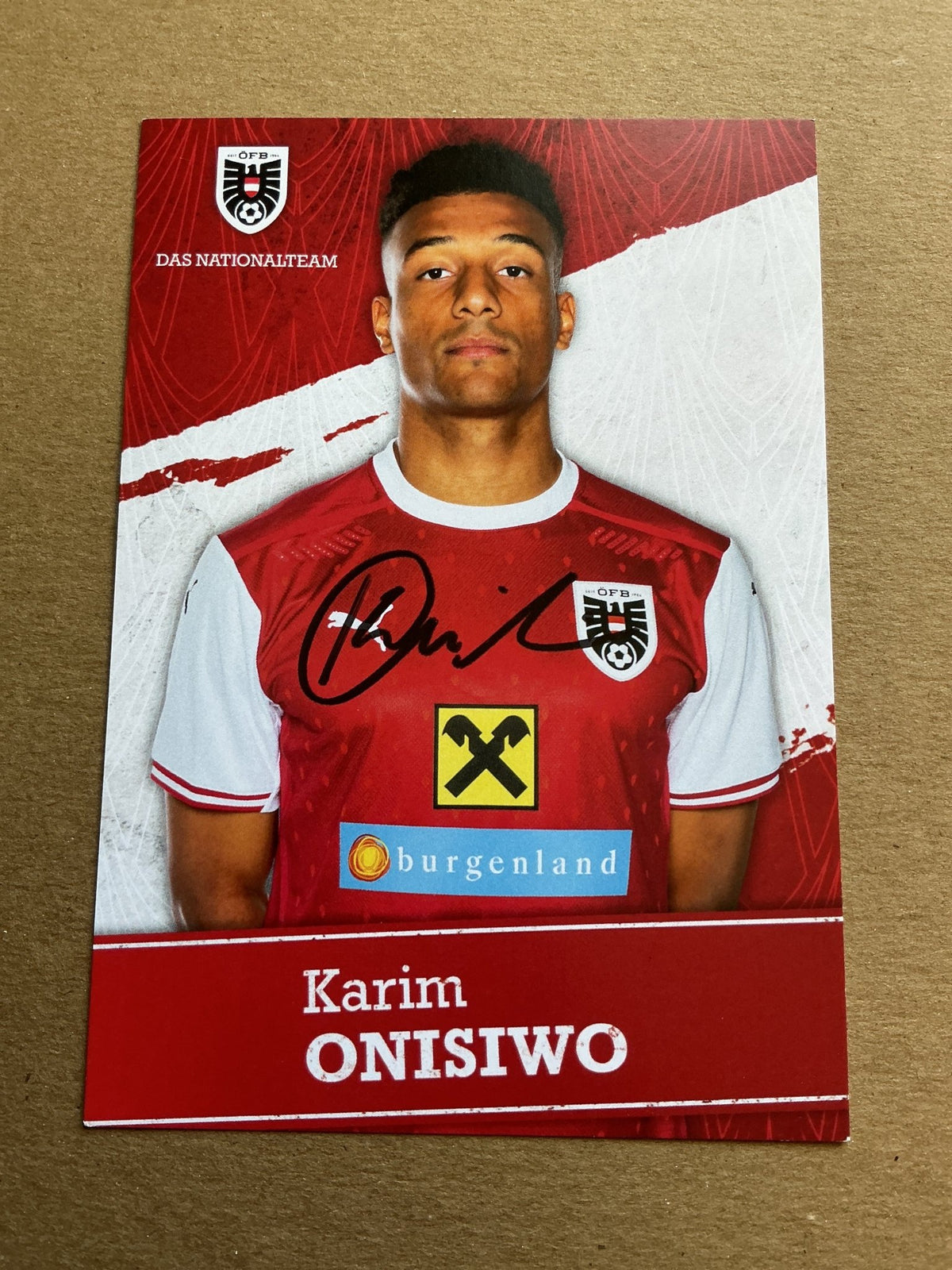 Karim Onisiwo, Austria 🇦🇹 UEFA Euro Cup 2020 hand signed - Autographs-World
