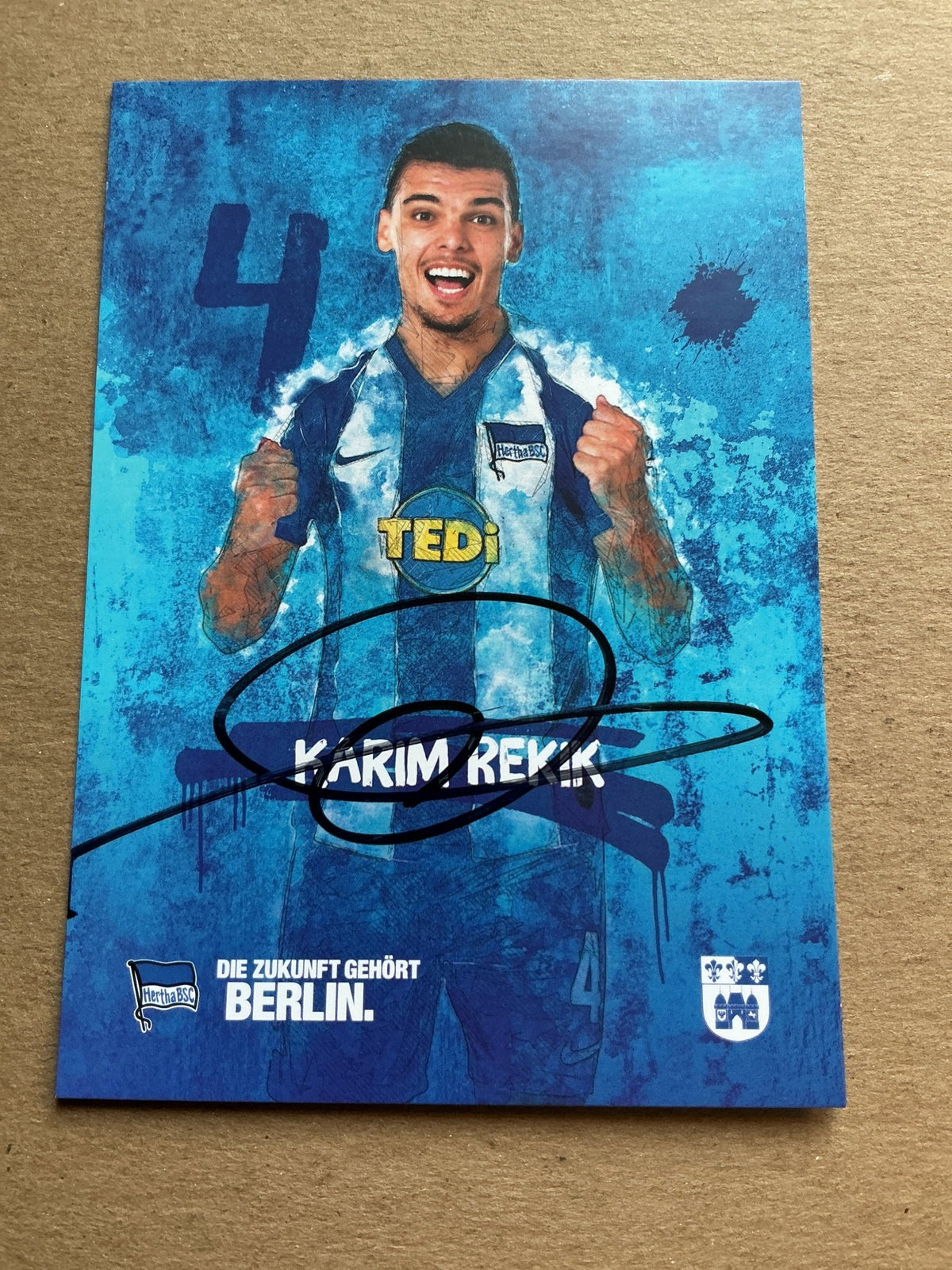 Karim Rekik, Netherlands 🇳🇱 Hertha BSC Berlin 2019/20 hand signed - Autographs-World