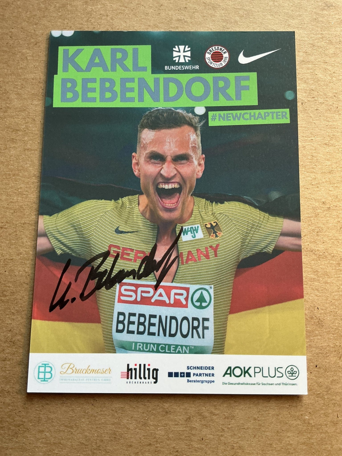 Karl Bebendorf, Germany 🇩🇪 Athletics Summer Olympics 2024 hand signed - Autographs-World