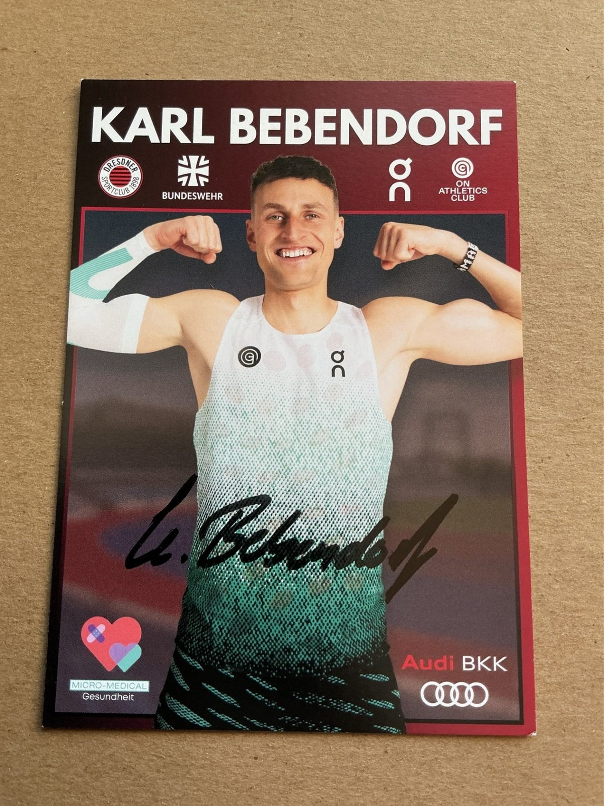 Karl Bebendorf, Germany 🇩🇪 Track and Field Birmingham 2026 hand signed - Autographs-World