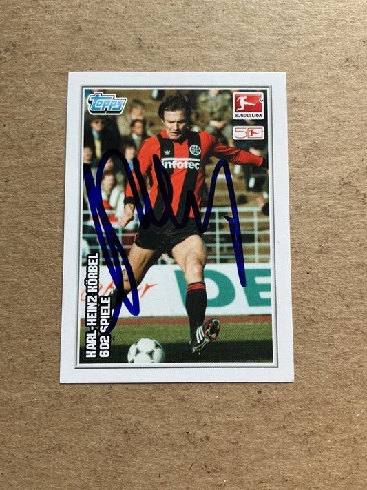 Karl-Heinz Körbel, Germany 🇩🇪 Eintracht Frankfurt 2013/14 Topps hand signed - Autographs-World