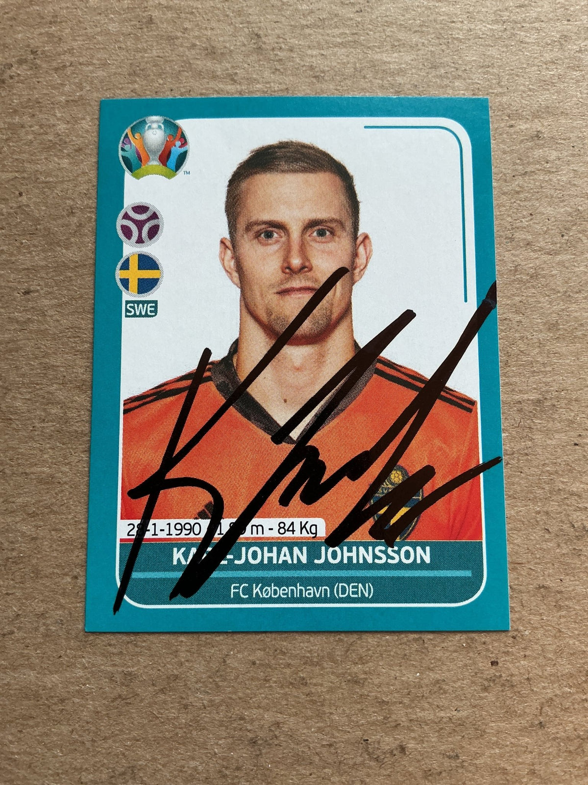 Karl-Johan Johnsson, Sweden 🇸🇪 UEFA Euro 2020 Panini hand signed - Autographs-World
