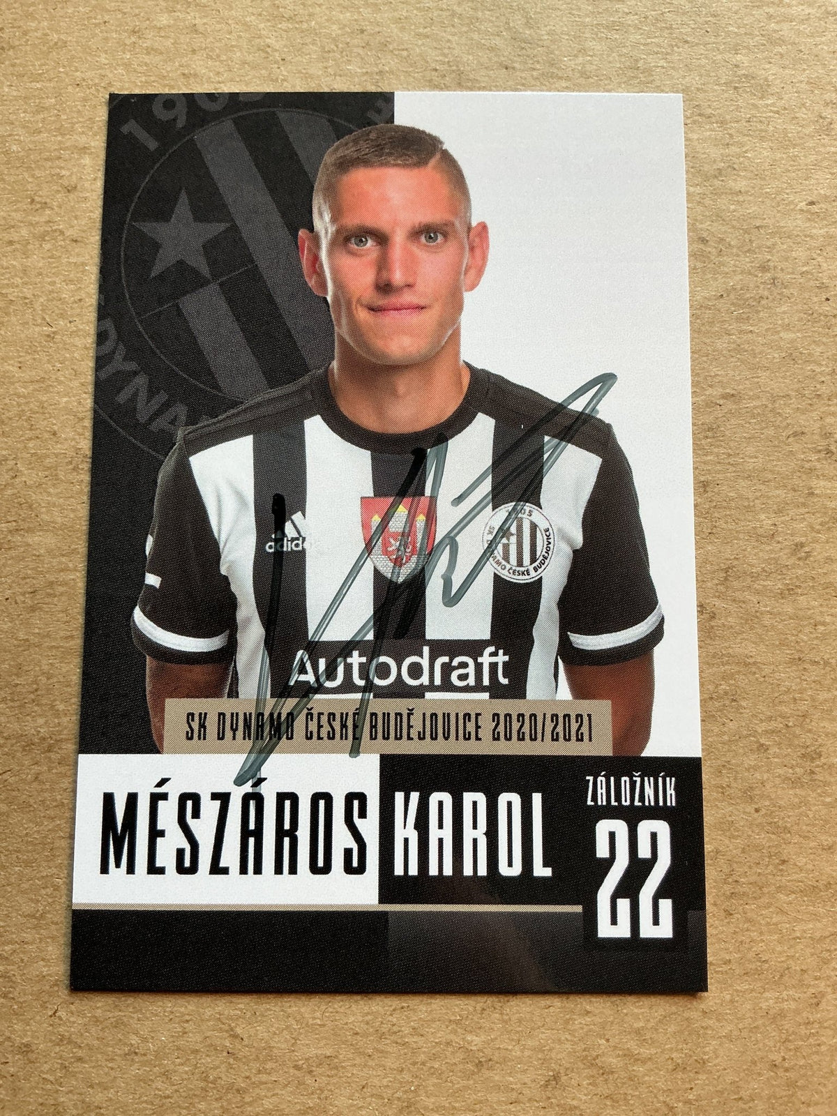 Karol Mészáros, Slovakia 🇸🇰 SK Dynamo České Budějovice 2020/21 hand signed - Autographs-World