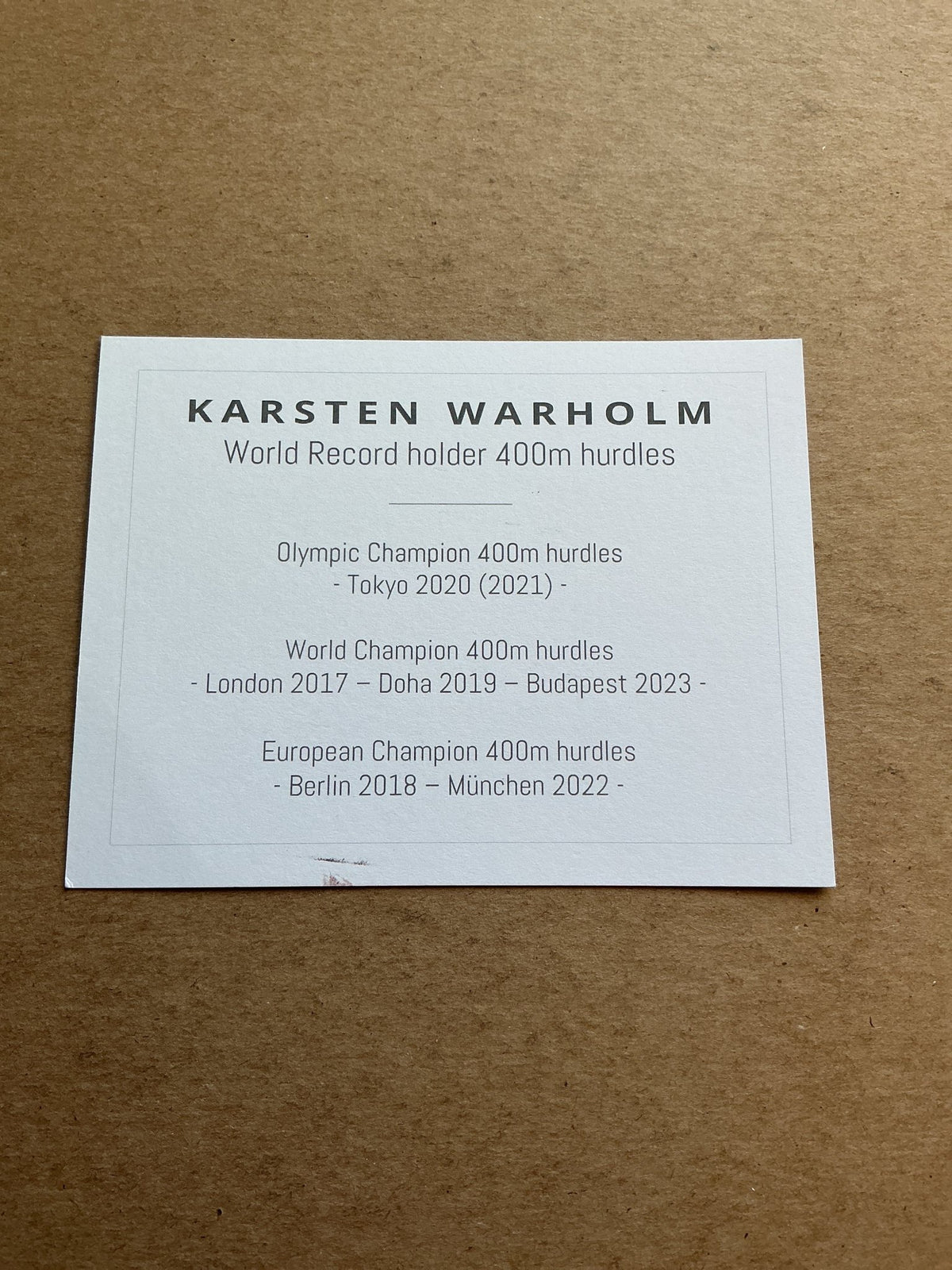 Karsten Warholm, Norway 🇳🇴 Athletics Summer Olympics 2024 hand signed - Autographs-World