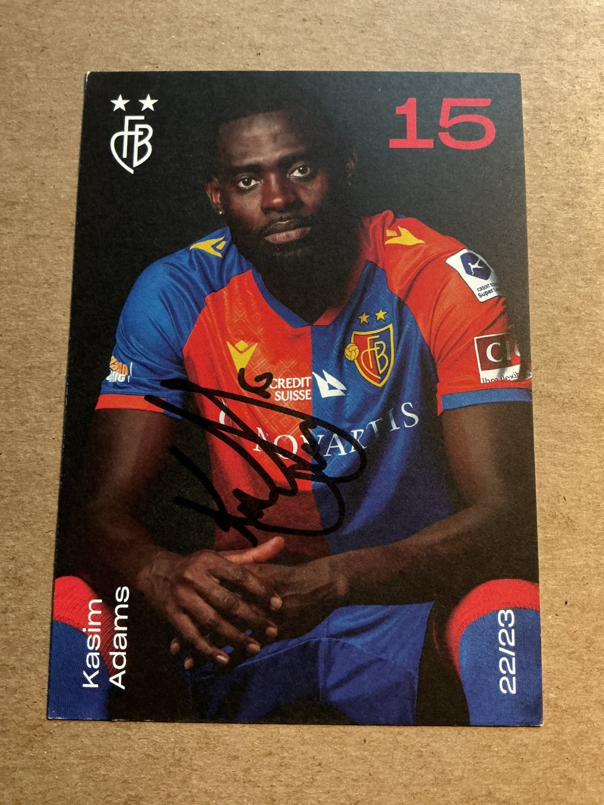 Kasim Adams, Ghana 🇬🇭 FC Basel 2022/23 hand signed - Autographs-World