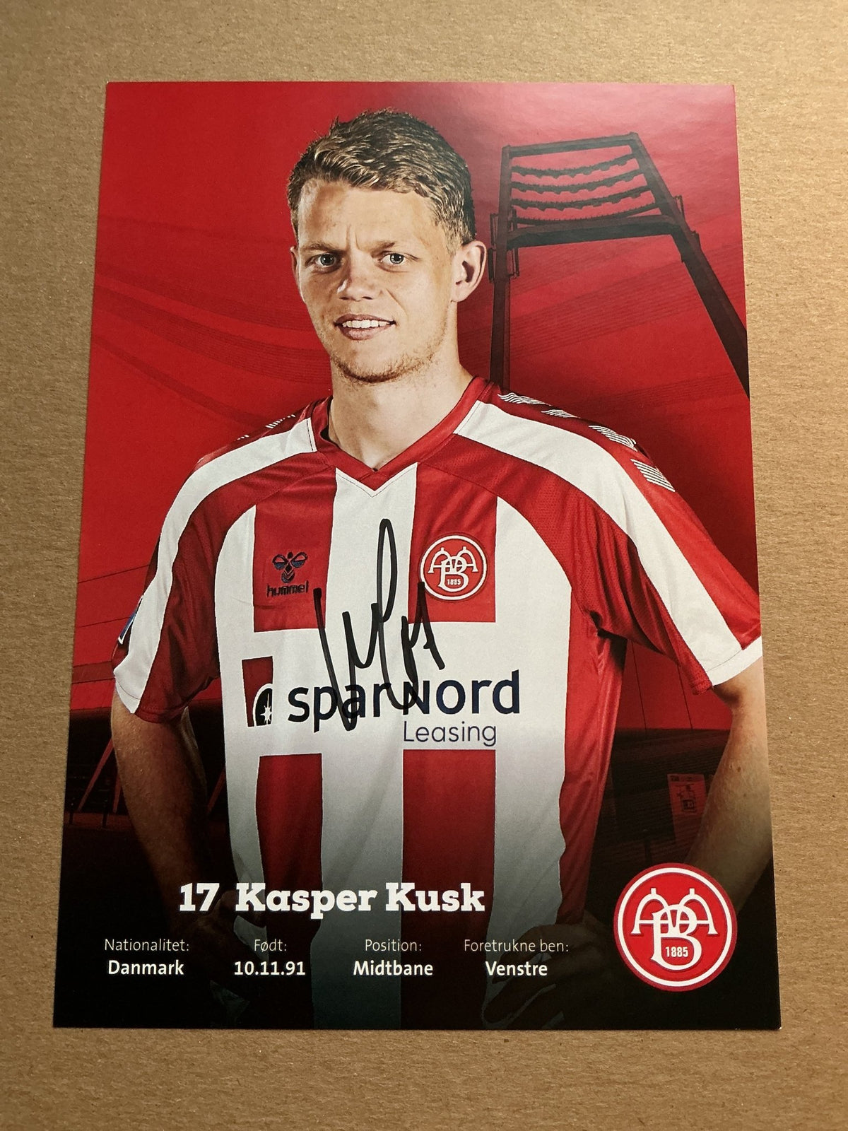 Kasper Kusk, Denmark 🇩🇰 Aalborg BK 2020/21 hand signed - Autographs-World