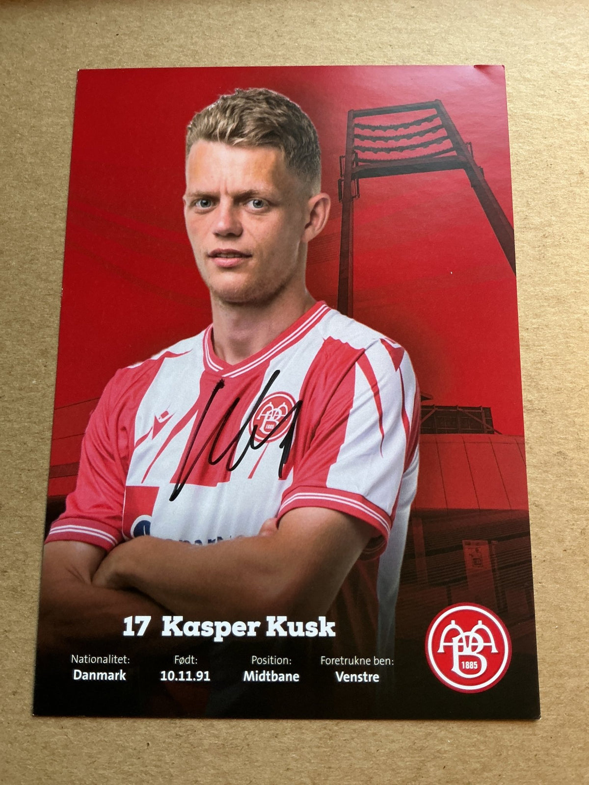 Kasper Kusk, Denmark 🇩🇰 Aalborg BK 2021/22 hand signed - Autographs-World