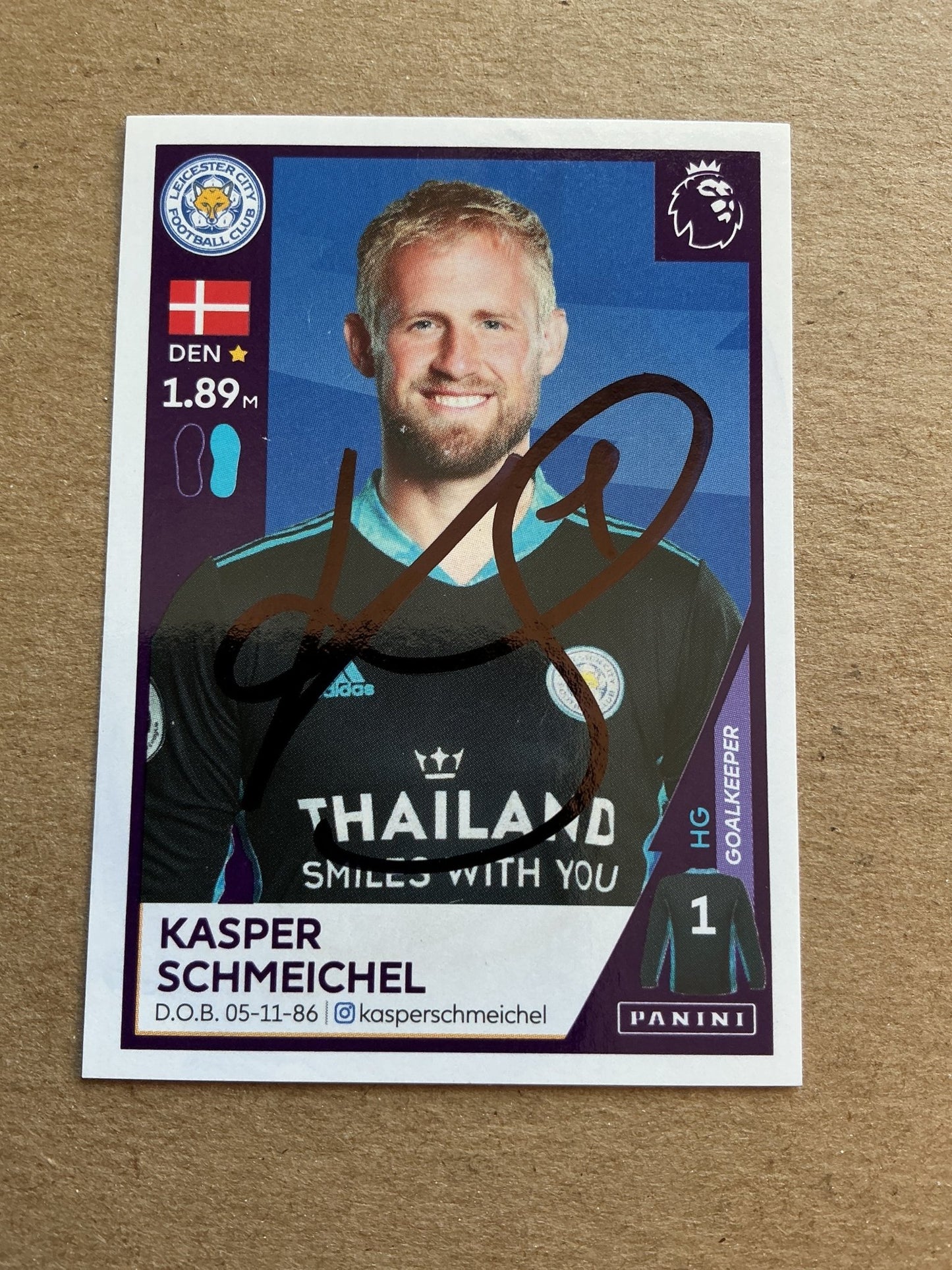 Kasper Schmeichel, Denmark 🇩🇰 Chelsea FC 2021 Panini hand signed - Autographs-World
