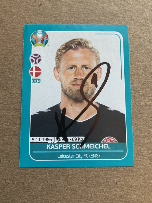 Kasper Schmeichel, Denmark 🇩🇰 UEFA Euro 2020 Panini hand signed - Autographs-World