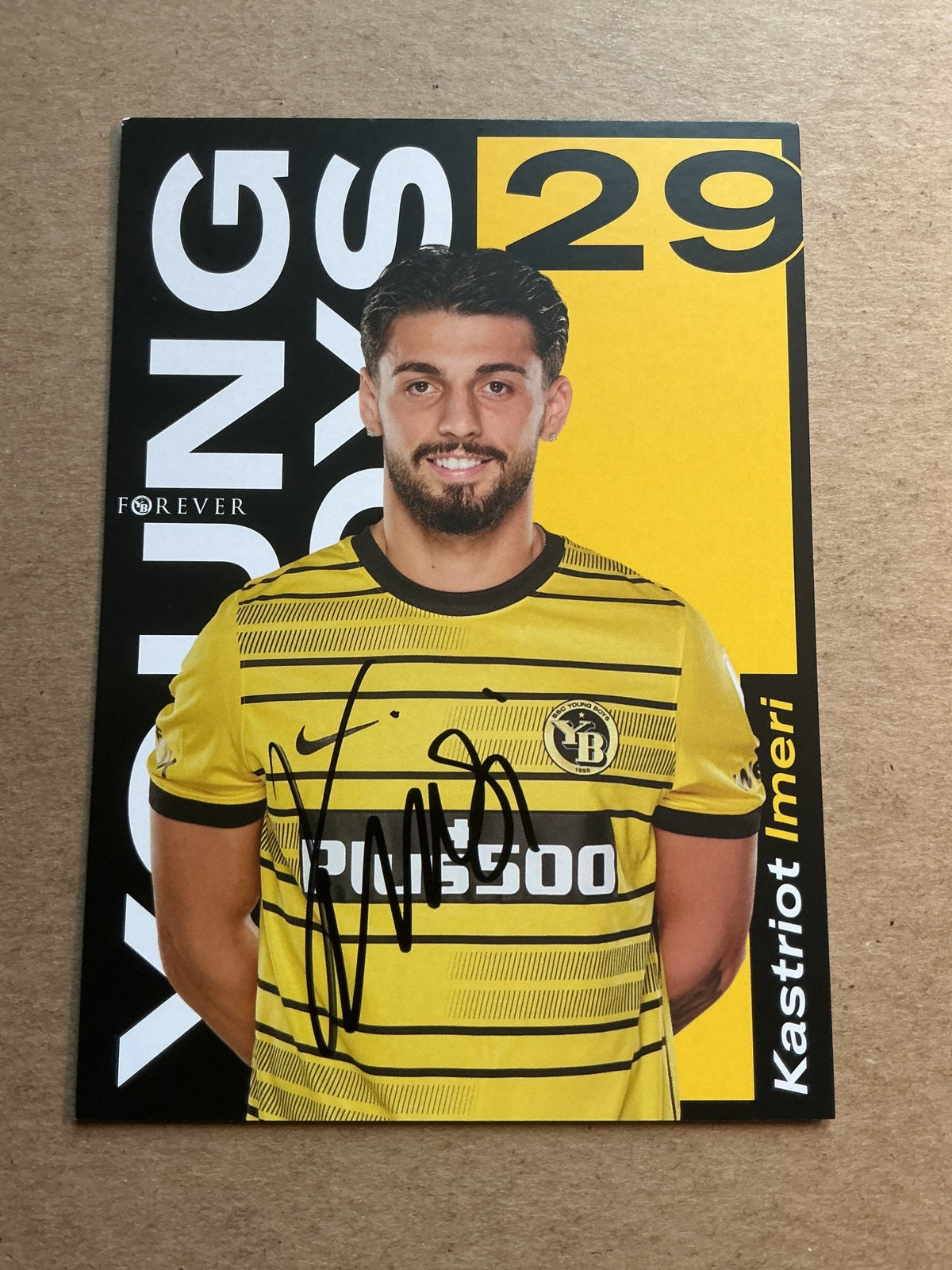 Kastriot Imeri, Switzerland 🇨🇭 BSC Young Boys Bern 2022/23 hand signed - Autographs-World