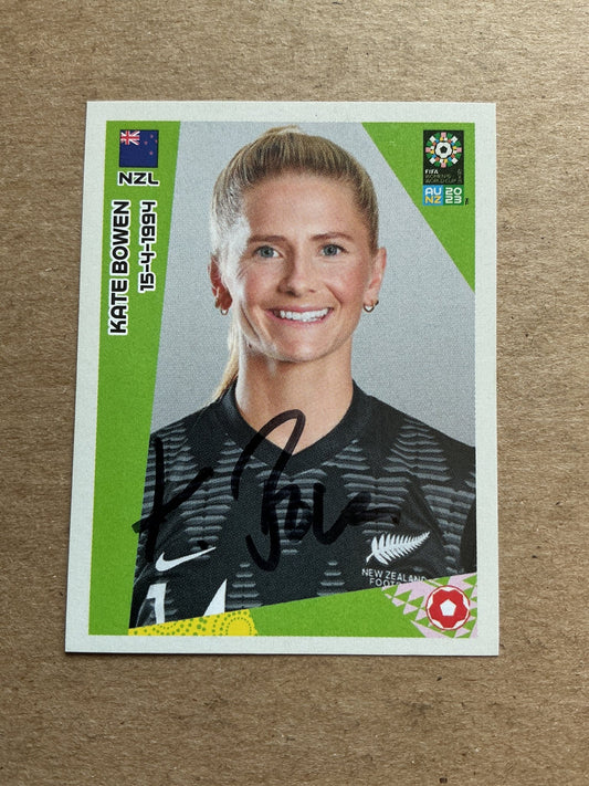 Kate Bowen, New Zealand 🇳🇿 FIFA Women’s World Cup 2023 Panini hand signed - Autographs-World