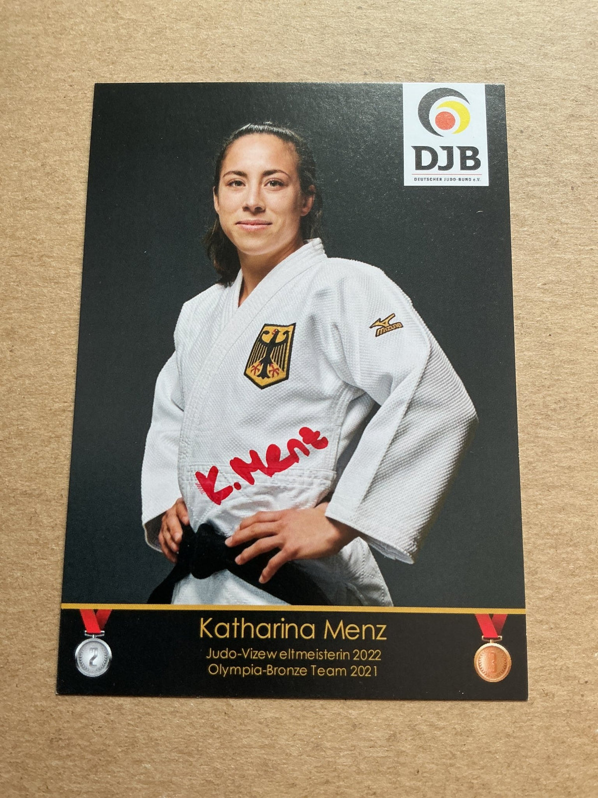 Katharina Menz, Germany 🇩🇪 Judo Summer Olympics 2024 hand signed - Autographs-World