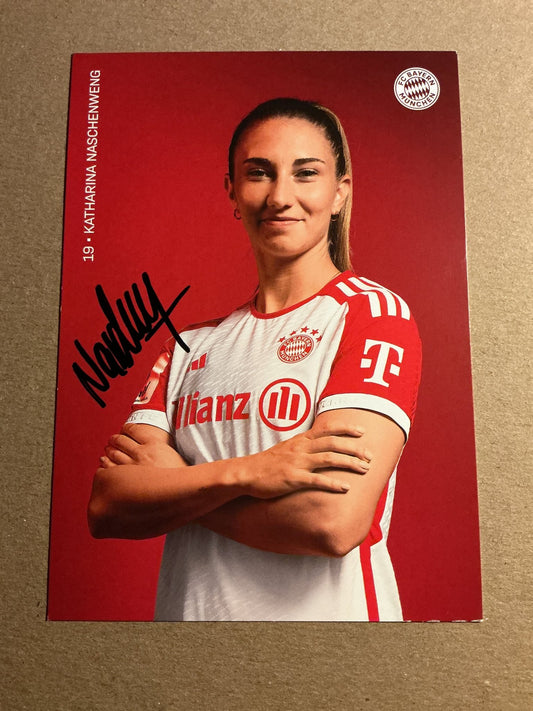 Katharina Naschenweng, Austria 🇦🇹 FC Bayern München 2023/24 hand signed - Autographs-World