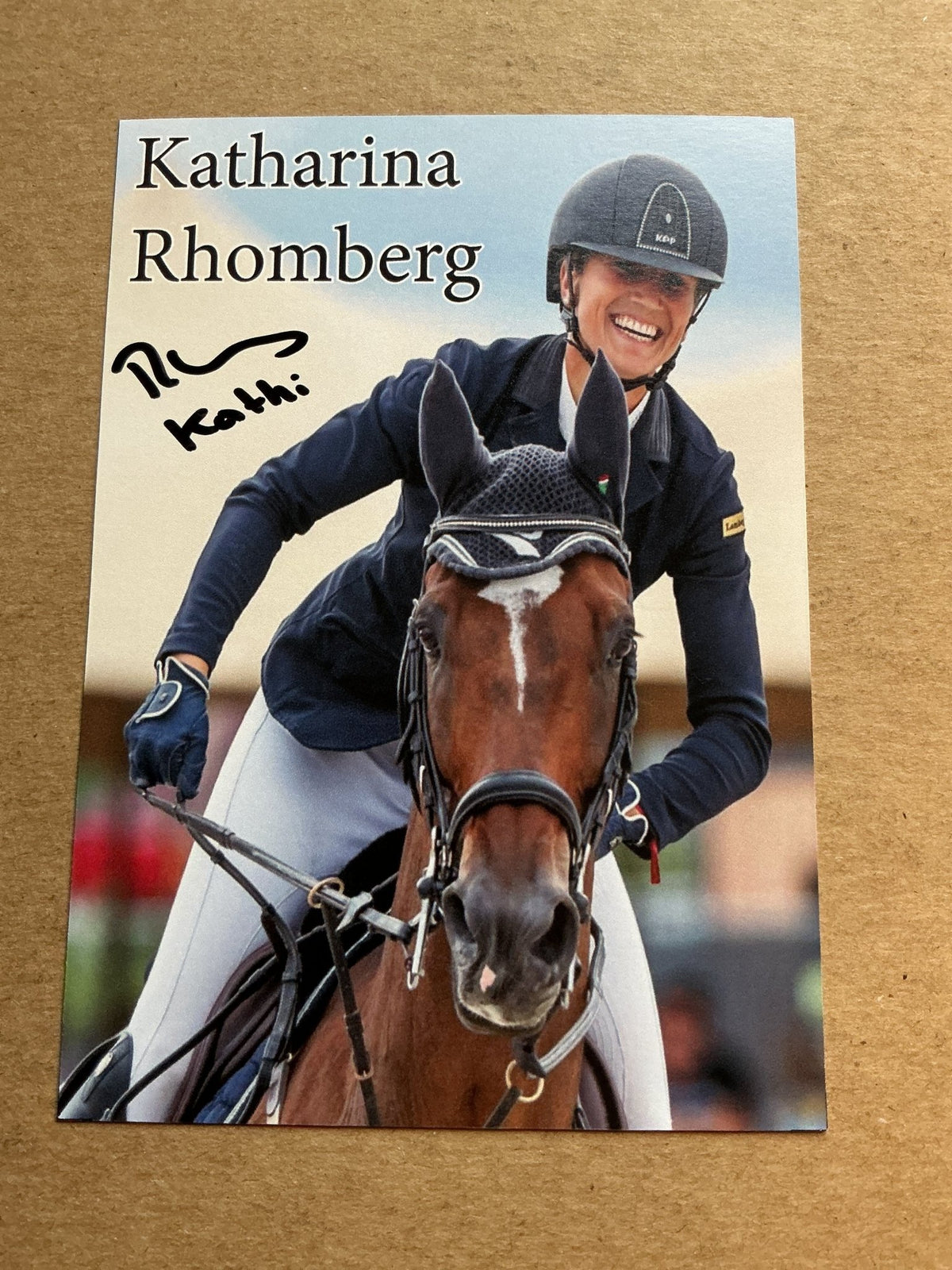 Katharina Rhomberg, Austria 🇦🇹 Equestrian Summer Olympics 2024 hand signed - Autographs-World