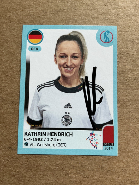 Kathrin Hendrich, Germany 🇩🇪 UEFA Women’s Euro Cup 2022 Panini hand signed - Autographs-World