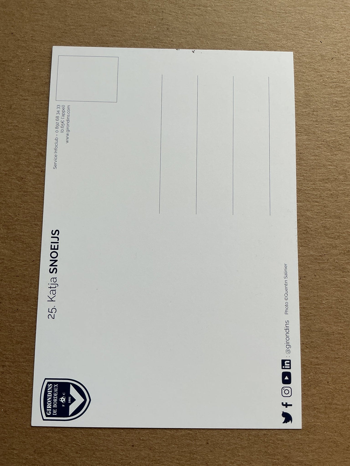 Katja Snoeijs, Netherlands 🇳🇱 Girondins Bordeaux 2021/22 hand signed - Autographs-World