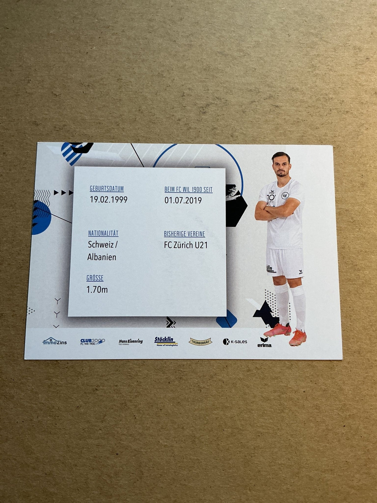 Katrijot Ndau, Albania 🇦🇱 FC Wil 2021/22 hand signed - Autographs-World