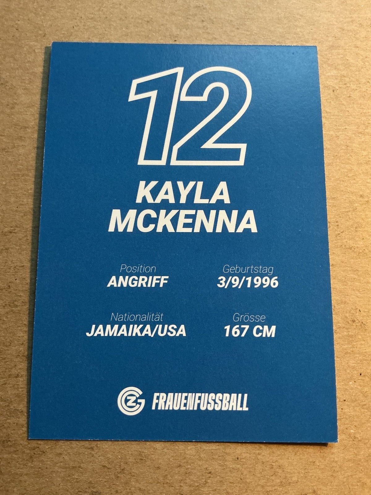 Kayla McKenna, Jamaica 🇯🇲 Grasshopper Club Zürich 2025/26 hand signed - Autographs-World