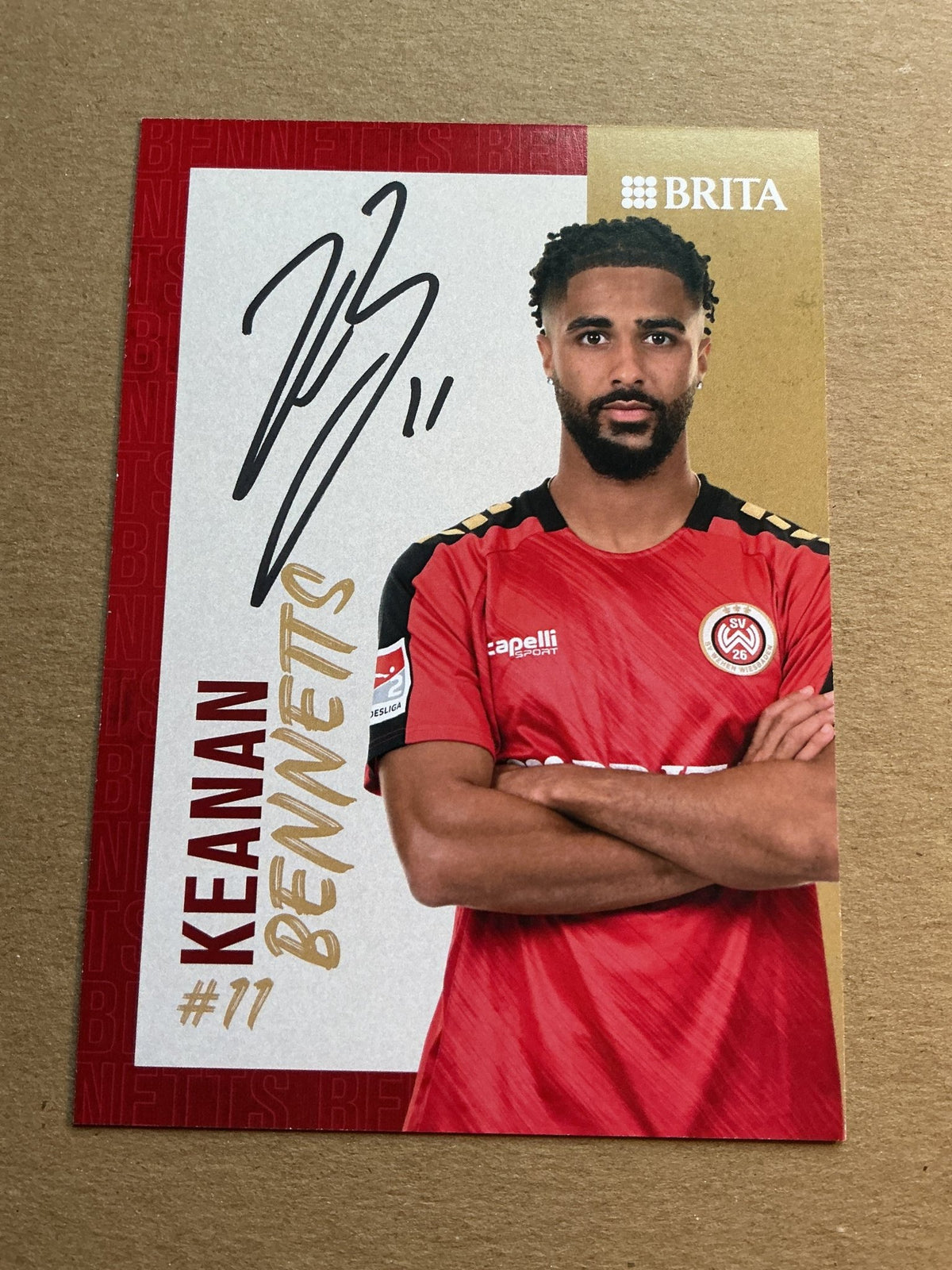 Keanan Bennetts, England 🏴󠁧󠁢󠁥󠁮󠁧󠁿 SV Wehen Wiesbaden 2023/24 hand signed - Autographs-World